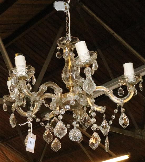 Glass chandelier